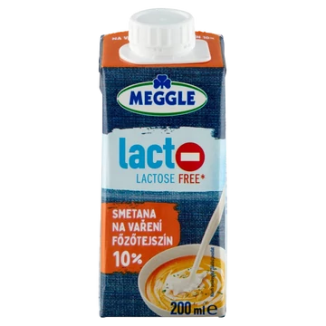 Meggle UHT félzsíros laktózmentes főzőtejszín 10% 200 ml