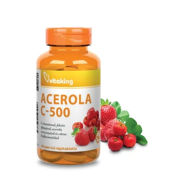 Vitaking acerola C-500 epres ízben 40 rágótab.