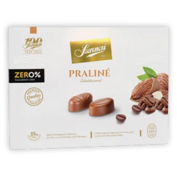 Szerencsi zero praliné mandula és kávékrémmel töltött maltitos tejcsokoládé 105 g