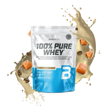 BioTechUSA 100% pure whey tejsavó fehérjepor karamell capuccino 454 g