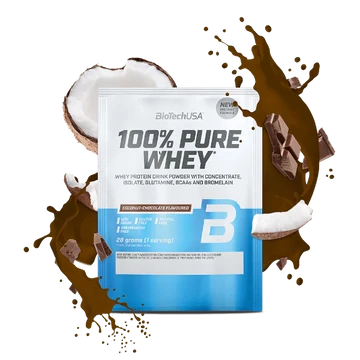 BioTechUSA 100% pure whey tejsavó fehérjepor kókusz csoki - 28 g