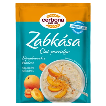 Cerbona sárgabarackos cukormentes zabkása 50 g