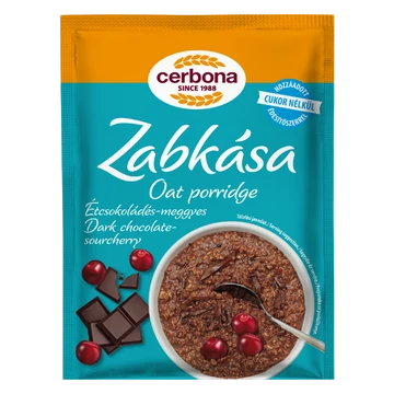 Cerbona étcsokoládés-meggyes cukormentes zabkása 50 g