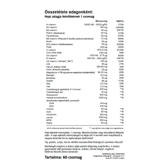 Vitaking 365 Multivitamin Sport csomag