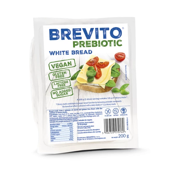 Brevito Prebiotic Gluténmentes fehér kenyér 200g