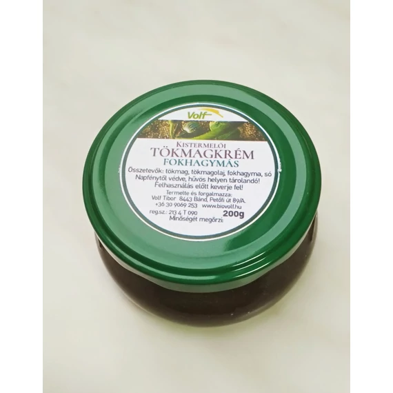 Tökmagkrém - fokhagymás Biovolf 200g