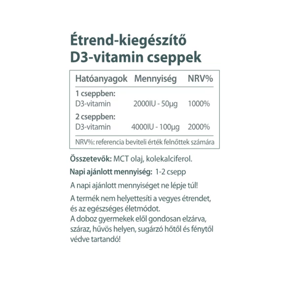 Vitaking D3 vitamin csepp MCT olajjal 10 ml (320 csepp)