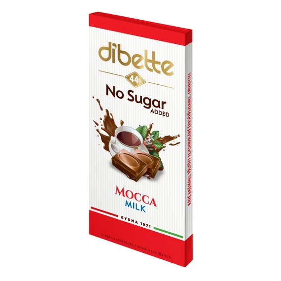 Dibette kávékrémmel töltött tejcsokoládé hozzáadott cukor nélkül 80g