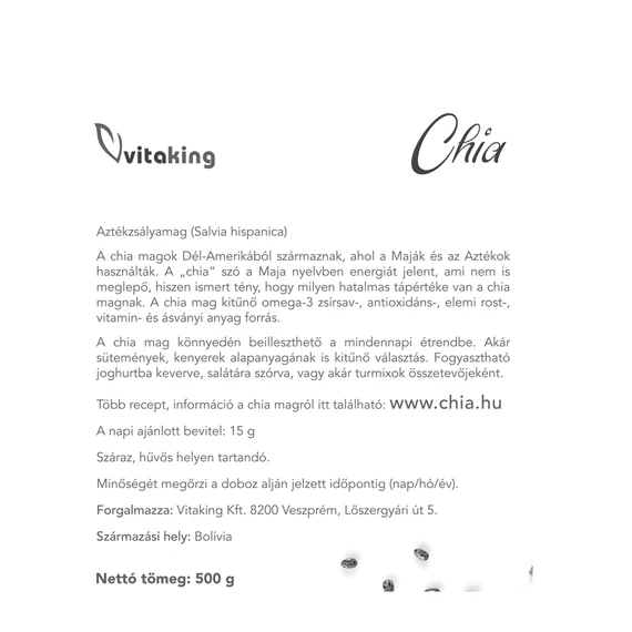 Vitaking chia mag – Azték zsálya 500 g