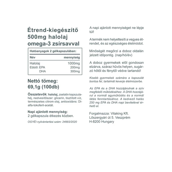 Vitaking omega-3 kids 100 kap.