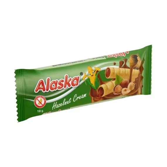 Alaska mogyoró ízű krémmel töltött kukoricarudacskák 18 g