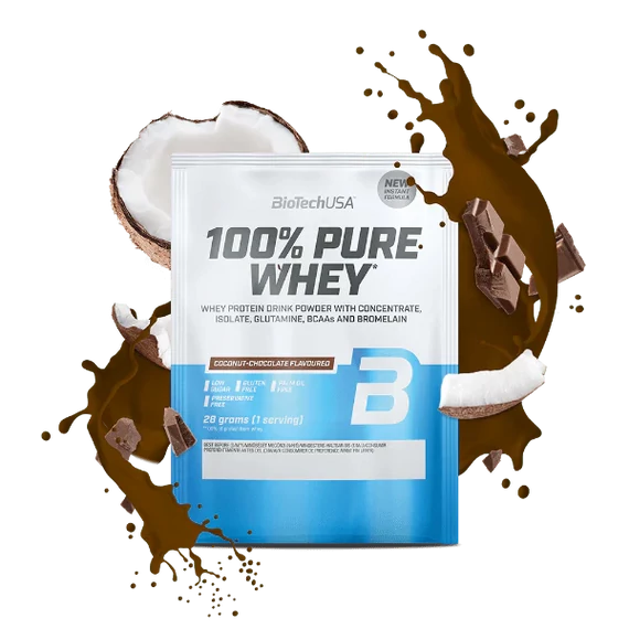 BioTechUSA 100% pure whey tejsavó fehérjepor kókusz csoki - 28 g