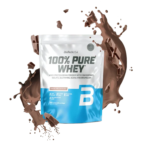 BioTechUSA 100% pure whey tejsavó fehérjepor csokoládé - 1000 g