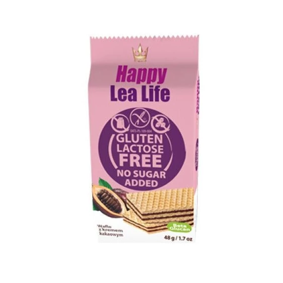 Lea Life ostyaszelet kakaós hozzáadott cukor nélkül, glutén-laktóz mentes 48 g