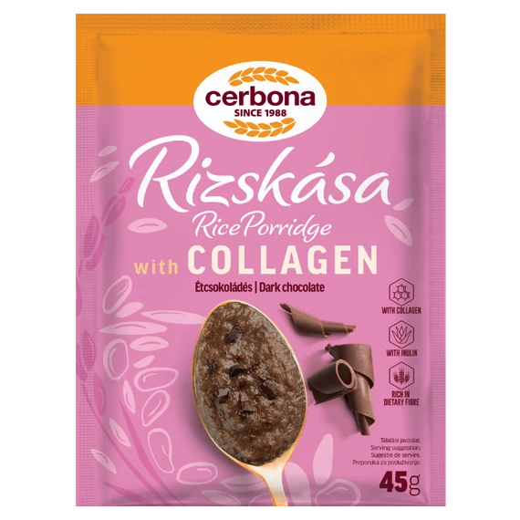 Cerbona étcsokoládés rizskása kollagénnel 45 g
