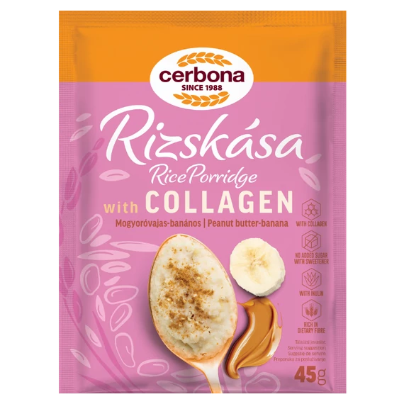 Cerbona mogyoróvajas-banános rizskása kollagénnel 45 g