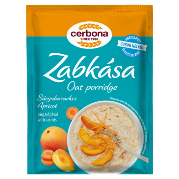 Cerbona sárgabarackos cukormentes zabkása 50 g