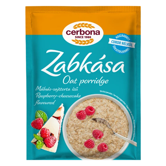 Cerbona málnás-sajttorta ízű cukormentes zabkása 50 g